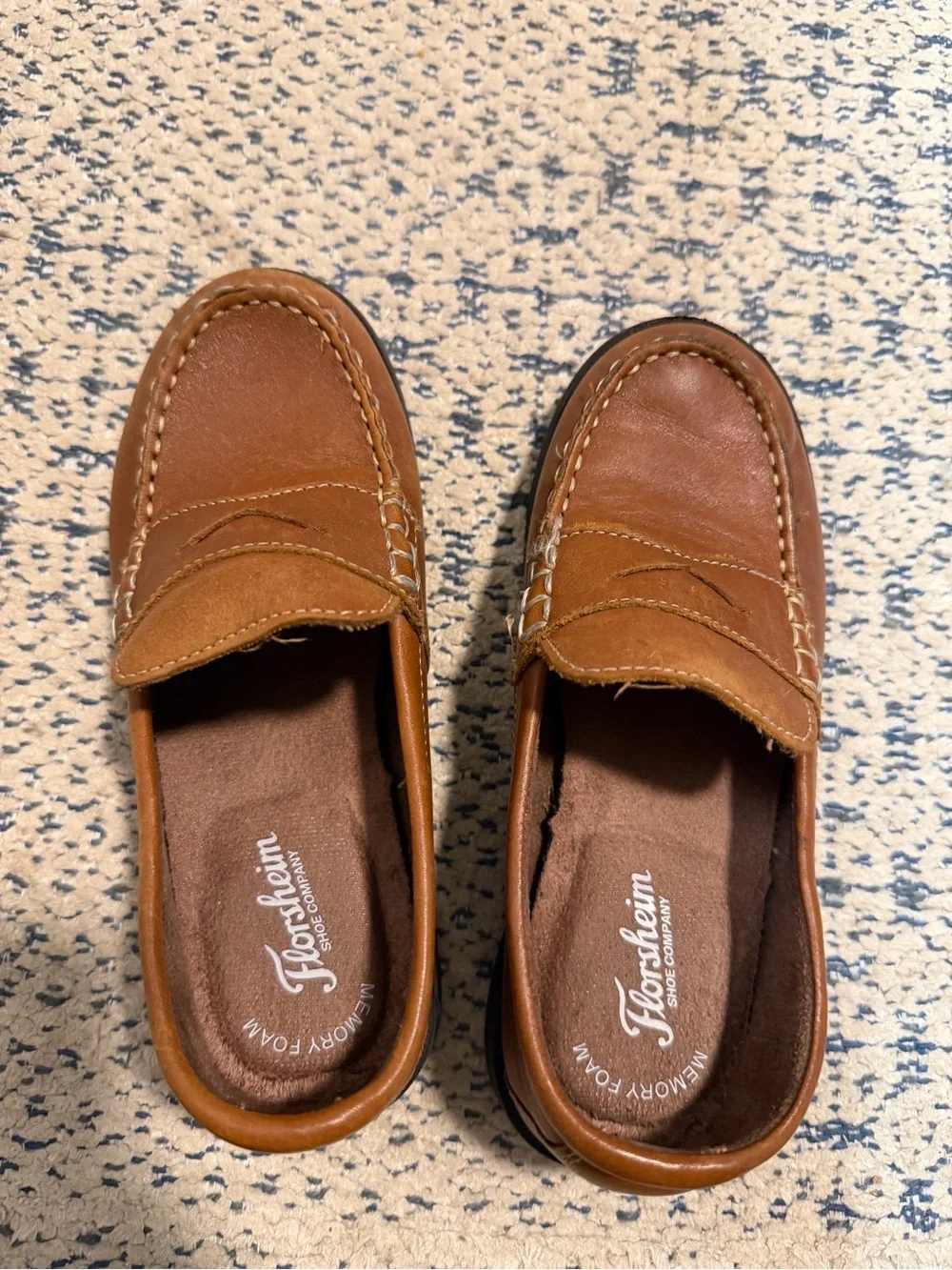 Florsheim Tan/Brown Boys Leather Upper Penny Loafers